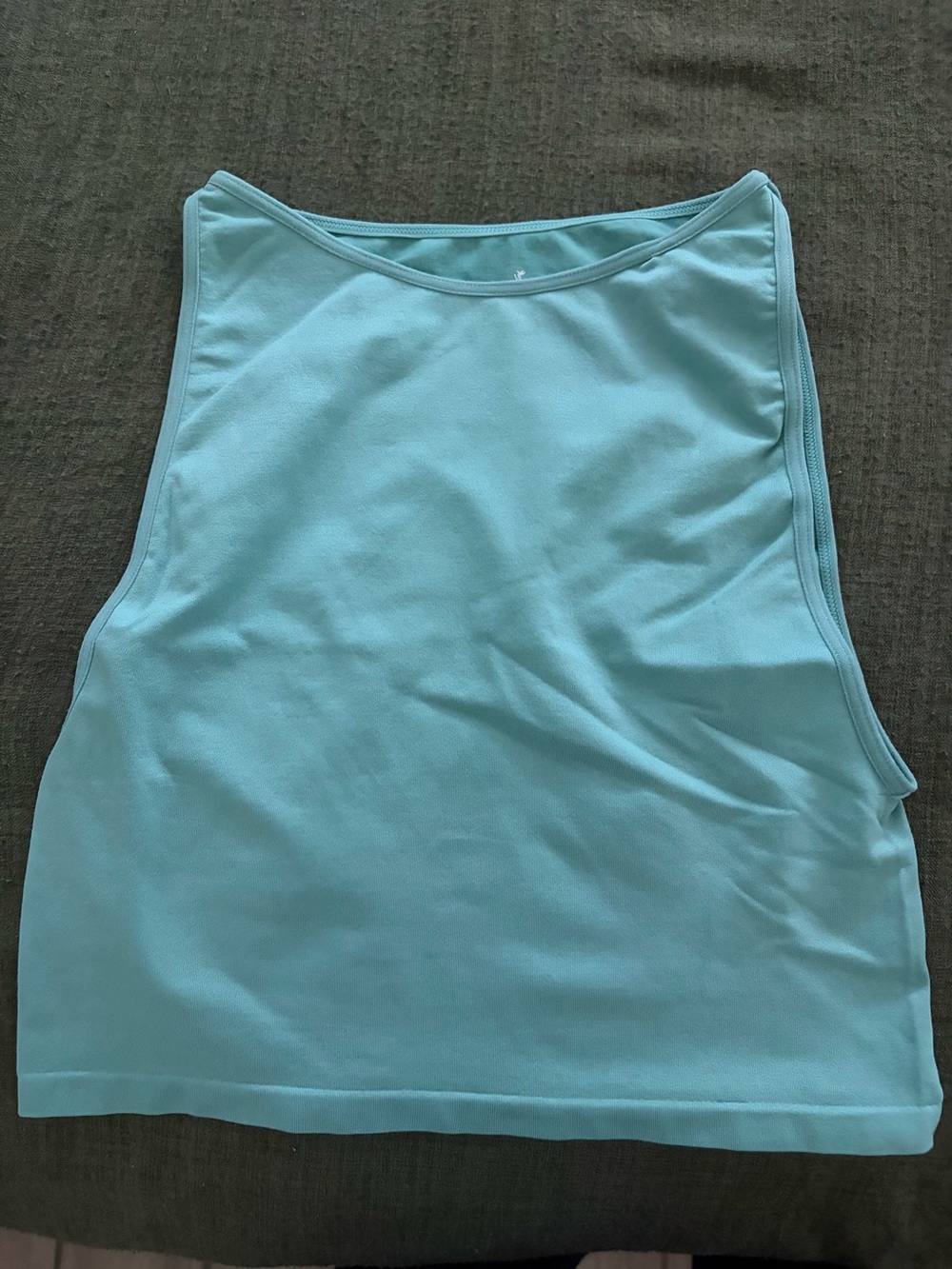 Free People Light Aqua Ribbed Tank